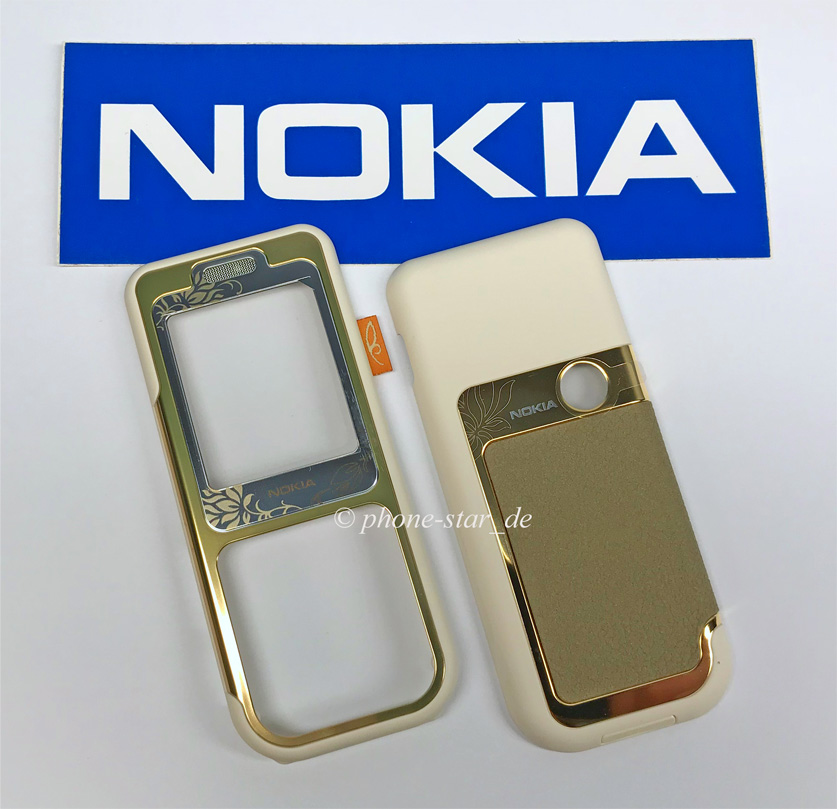 Original Nokia 7360 A+C Cover Oberschale Front Back Housing Fascia Neu New Warm Amber