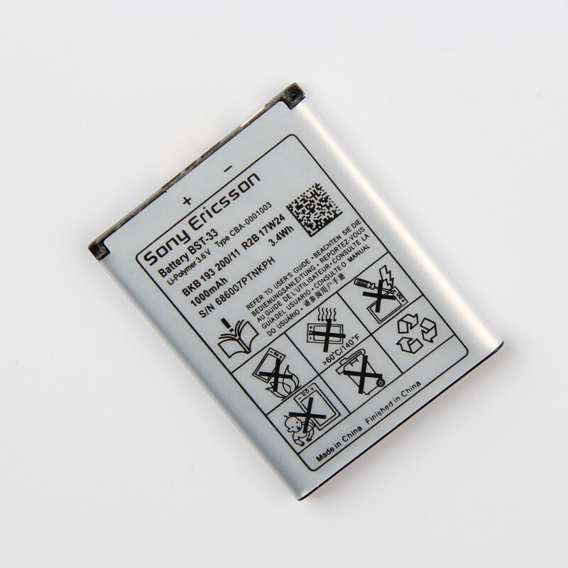 Original Sony Ericsson BST-33 Li-Polymer Akku (Aino U10i C702 K630i K660i K800i K810i P990i W595 W88