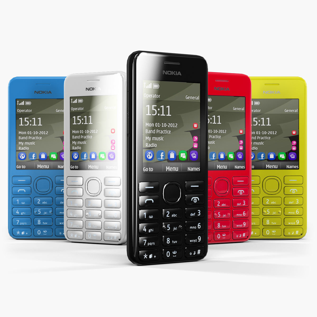 Nokia 206 Dual-Sim Tasten-Handy Unlocked Mobile Phone Bluetooth Kamera Wie Neu