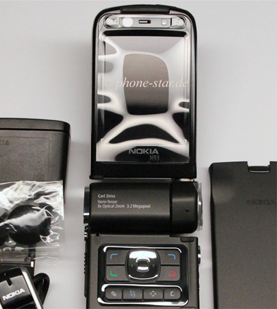 Nokia N93-1 Klapp-Handy Carl Zeiss Kamera Bluetooth UMTS WLAN simlockfrei (wie neu)