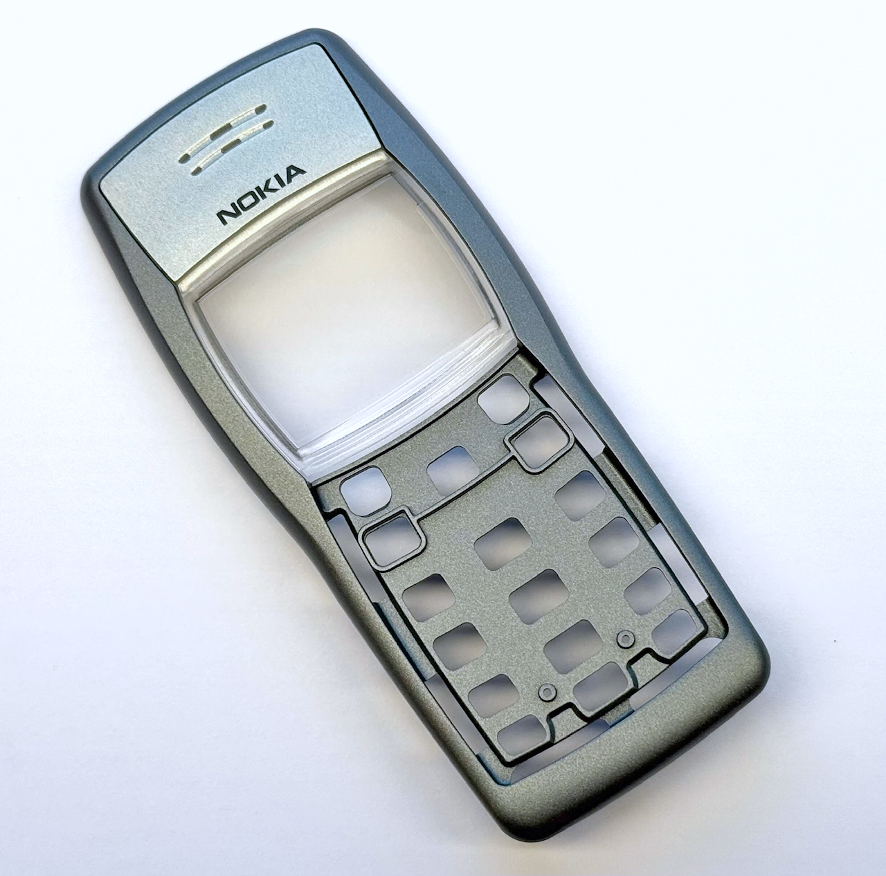 Original Nokia 1101 A-Cover Oberschale Gehäuse Front Housing Fascia Blue Silver
