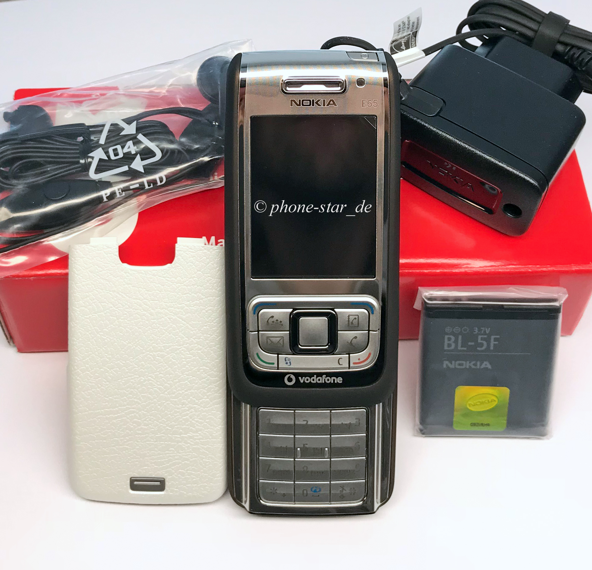 Nokia E65 Slider-Handy Smartphone Unlocked Bluetooth Kamera MP3 WLAN wie Neu (SWAP)