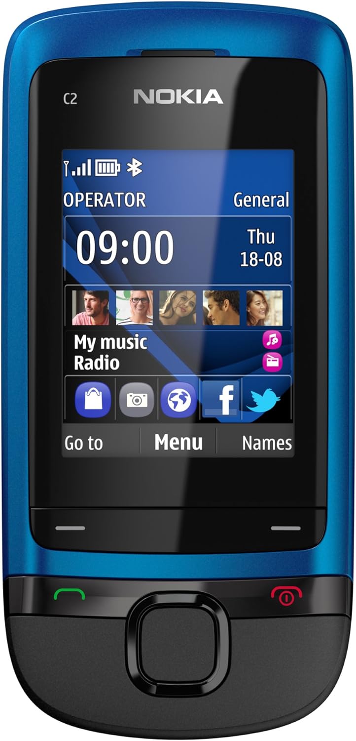 Nokia C2-05 Tasten-Handy Unlocked Slider Kamera Spiele MP3 Farbwahl Wie Neu