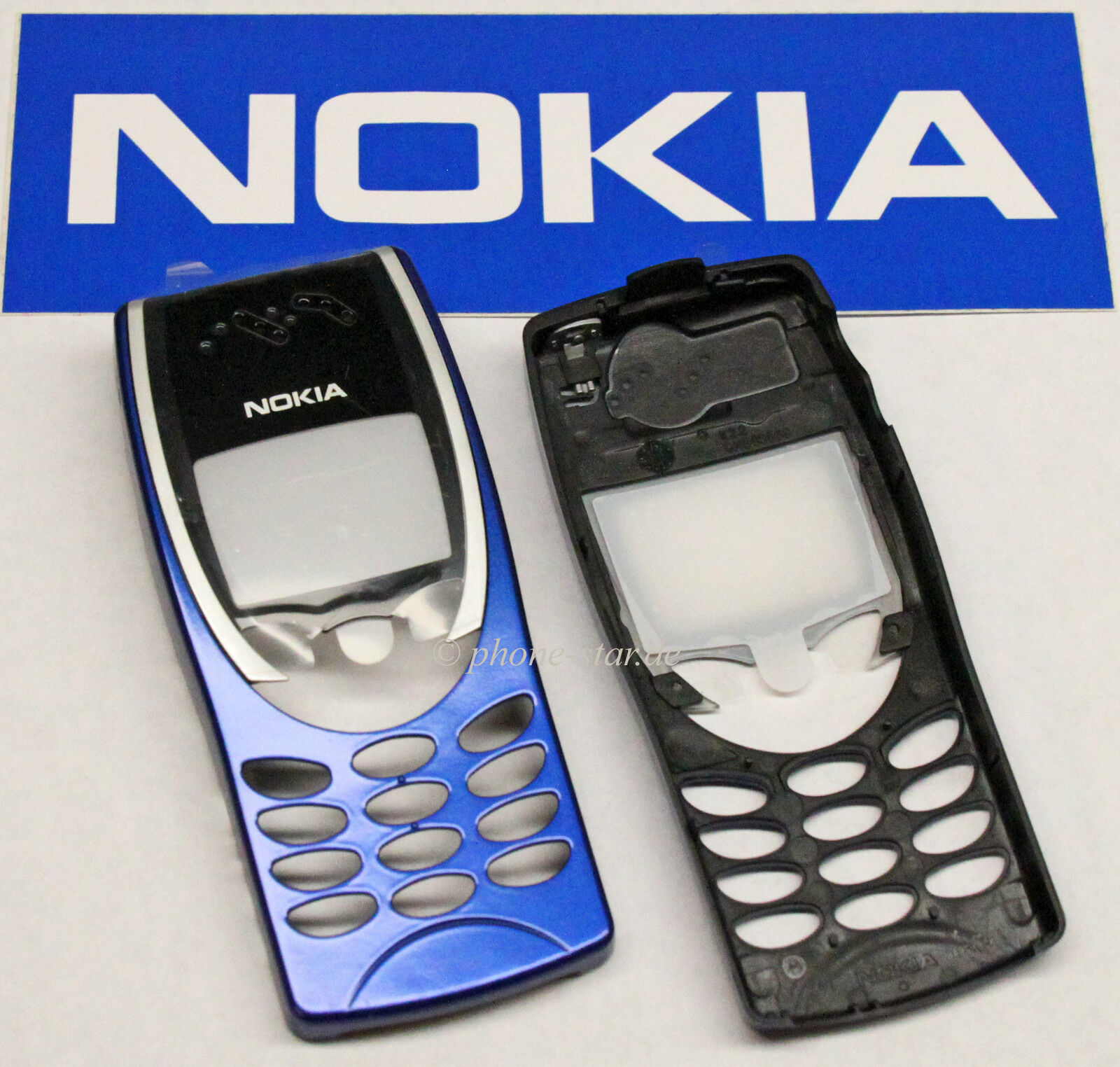 Original Nokia 8210 A-Cover Gehäuse Oberschale Housing Fascia Front Assembly Blue Neu