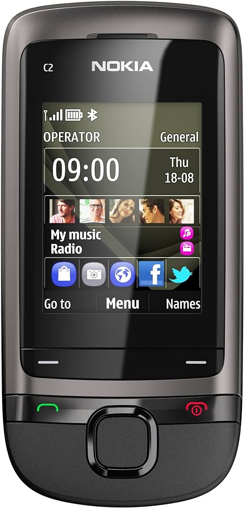 Nokia C2-05 Tasten-Handy Unlocked Slider Kamera Spiele MP3 Farbwahl Wie Neu