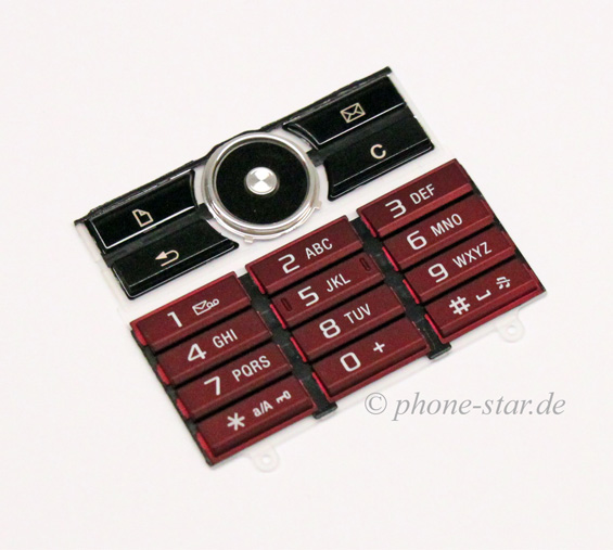Original Sony Ericsson G900i Tastatur Keyboard Keypad Keymat Latin Dark Red Neu